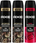 AXE Dark Temptation and Intense Deodorant Spray  –  For Men(645 ml, Pack of 3)