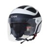 Steelbird SB-29 Case Open Face Helmet Black & Off White, Size: L(57-58 cm)