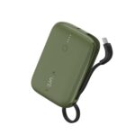 URBN 10000 mAh Nano Link Power Bank with in-Built USB-C Cable| 22.5W Fast Charging | Type C PD (Input& Output) | Made in India | Two Way Fast Charge | for iPhone, Android & More (Camo)