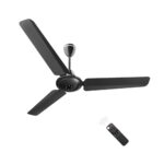 atomberg Efficio Alpha 1200mm BLDC Ceiling Fan with Remote Control | BEE 5 star Rated Energy Efficient Ceiling Fan | High Air Delivery with LED Indicators | 1+1 Year Warranty (Gloss Black)