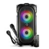 pTron Fusion Party 40W Karaoke Bluetooth Party Speaker with 3M Wired Microphone, Punchy Sound, Vivid RGB Lights, 6Hrs Playtime & Multiple Play Modes BT5.0/TF Card/SD Card/USB (Jet Black)