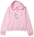 Cloth Theory Girl’s Cotton Hooded Neck Regular Fit Sweatshirt (CTKD_WI_SWHD_GL053_Pink_13 Years-14 Years)
