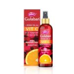 Dabur Gulabari Rose Oil & Vitamin C Face Toner Mist & Rosewater with Niacinamide – 200ml | Toner for brightened skin | Improves Uneven Skin Tone, Tightens Pores | Alcohol free