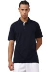 Reebok Men’s Geometric Fitted Polo Shirt (HT9287_VECNAV S)