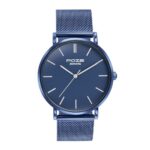 Sonata Poze Quartz Blue Dial Blue Metal Strap for Men-SP70034QM02W