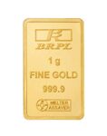 Bangalore Refinery 24k (999.9) 1 gm Yellow Gold Bar