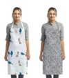 Yaanthiv’s Aprons | Printed Cotton Aprons for Kitchen | Unisex Aprons for Men and Women perfect for Home Kitchen, Restaurant, Coffee house, Cooking, Bar, Salon | Washable | Pack of 2 Aprons