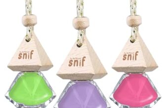 The Old Natural Snif Diamond Hanging Car Perfume Combo Pack | Long Lasting Car Freshener with Refill Pack | Combo – Pack of 3 (Jazzy Jasmine, Romantic Rose and Lavender Love)