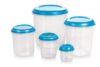 Aristo Anchor Plastic Storage Container 5 Pcs Set, Transparent Clear