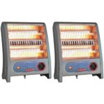 USHA Quartz Room Heater with Overheating Protection (3002, Ivory, 800 Watts) (Pack of 2)