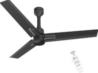 Polycab Wizzy Neo 1200mm 5 Star Advanced BLDC ,High Delivery, Remote Ceiling fan 5 Star 1200 mm 3 Blade Ceiling Fan(Remote Controlled | Black Silver | Pack of 1)