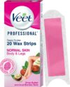 Veet Professional Waxing Kit for Normal Skin Strips(20 Strips)