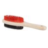 Dogista Wooden Dog Brush, Double Side Grooming & Shedding Comb, Small