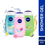 NIVEA Waterlily, LemonOil, and Frangipani showergel(3 x 250 ml)