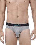 ONE8 by Virat Kohli Men’s Cotton Brief (Pack of 1) (103-GREYMEL_Grey Melange_Xx-Large_Grey Melange_2XL)