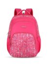 Lavie Sport Tribe 39L Printed School Backpack with Rain cover for Girls (Magenta)