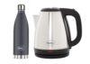 Pigeon 1.5 L Kettle With 1000 ml Aqua Flask (Pack of 2, Black, Steel)