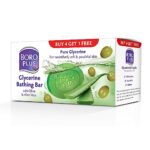 BOROPLUS Glycerine Bathing Bar With Olive & Aloe Vera (125G, Free)
