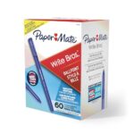 Paper Mate Write Bros Stick Ballpoint Pens, Medium Point, Blue Ink, 60-Count