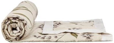 Amazon Brand – Solimo Double Microfiber Quilt | 100% Microfiber Exterior | 120 GSM | for Mild Winters and AC Rooms (Damask Blues)