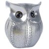 ARTISANS ALLEY Modern Classy Lucky Owl for Home Decor (Pack of 1, Silver)