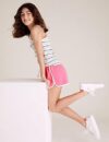 Marks & Spencer Girl’s Chino Shorts (T74_3324V_Bright Pink_7-8 Y)