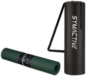 Amazon Brand – Symactive 4Mm Anti-Skid Lightweight Water/Dirt Proof Ldpe Yoga Mat With Carry Bag (Bottle Green)