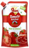 9am Tomato Ketchup 900gm (Pack of 1) | Tomato Sauce | 100% Chemical Free | No Preservatives | No Artificial Colors and Flavours | Sweet and Tangy Healthy Sauce | Spout Pouch