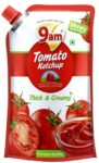 9am Tomato Ketchup 900gm (Pack of 1) | Tomato Sauce | 100% Chemical Free | No Preservatives | No Artificial Colors and Flavours | Sweet and Tangy Healthy Sauce | Spout Pouch