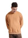 The Indian Garage Co Men’s Polyester Crew Neck Sweatshirt (0123-EL-DSWT-02_Butter Scotch_M)