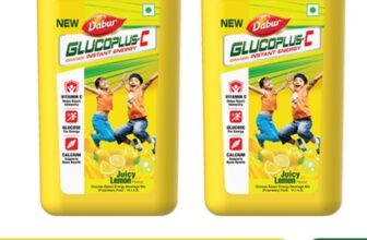 Dabur GlucoPlus-C Instant Energy Glucose Juicy & Tasty (Lemon Powder) Energy Drink(2×400 g, Lemon Flavored)