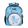 Amazon Basics Trendy and Spacious Dino Theme Kids Backpack | Comfortable Padding | 14 Inches (Sky Blue)