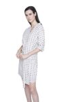 AND Women’s Cotton Shift Knee-Long Dress (SS19AB103DRY20ECRU8_Ecru_8)