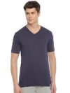 Macroman M-Series Men’s Solid Regular Fit T-Shirt (MS222_Navy Blue S)
