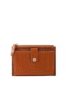 Fargo Croco Embossed Leather Clutch (Tan)