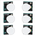 Sturlite Lexxo 15W Round LED Surface Light| 6500k Cool White Color Temperature| 1500 Lumens with CRI Tech for Accurate Color Representation – (Pack of 6)