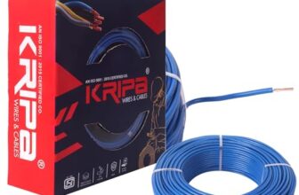 KRIPA 0.75 MM 90 MTR FR PVC Insulated CCA Copper Wire, Single Core Multi Strand House Cable for Gauge (10 No.) (Blue)