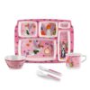 Cello Kidzbee Pentameal Tinker Bell Melamine Meal Set for Kids, Set of 5, Light Pink | BPA Free and Food-Grade Material | Attractive and Kidfriendly Designs | Break Resistant & Durable Set