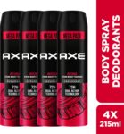 AXE Intense Body Spray – For Men(215 ml, Pack of 4)