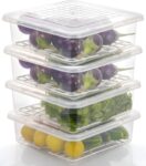 Sloppy Plastic Fridge Container  – 2500 ml(Pack of 4, Clear)