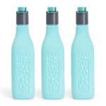 HomeWiz Unbreakable Plastic Water Bottle I Leak Proof I BPA Free Food Grade Fridge Water Bottle I Ideal for Gym, Office, Home, Travel, College, Easy to Clean, 1 Litre Each, Set of 3, Assorted