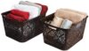 Amazon Brand – Solimo Royal Multipurpose Storage Basket – Large (Set of 2, Brown)
