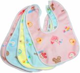 NEPEE 5pcs/set Pure Cotton 360 Round neck Baby Bibs Random colour 0-3 years kids ( multicolour )(Multicolor)