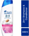 HEAD & SHOULDERS 2-in-1 Smooth and Silky Anti Dandruff Shampoo + Conditioner With Almond Milk(340 ml)