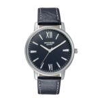 Sonata Poze Quartz Analog Black Dial Leather Strap Watch for Men-SP70039SL01W