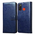 Amazon Brand- Solimo Flip For Tecno Spark 5 (Leather_Blue)