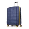 Aristocrat Comet Check-In Trolley Bag 76Cm | Large | Hard Luggage| Smooth 8-Wheel Suitcase| Combination Lock With Sturdy Zipper | Full Fabric Convipack | 3-Year International Warranty (Blue)