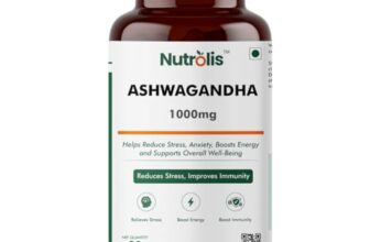 Nutrolis Ashwagandha 1000mg – Natural Stress Relief & Energy Boost Supplement for Focus, Relaxation, Mental Clarity, Stamina, and Overall Wellness – 90 Vegan Tablets