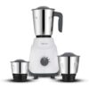 Bajaj Ninja Series Contempo Mixer Grinder 500W | 3 Stainless Steel Mixer Jar | DuraCut® Blades By Bajaj | Mixie For Kitchen With 2-In-1 Function Blade | Pulse Mode | 2 Yrs Warranty 【White & Grey】