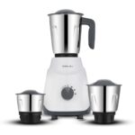 Bajaj Ninja Series Contempo Mixer Grinder 500W | 3 Stainless Steel Mixer Jar | DuraCut® Blades By Bajaj | Mixie For Kitchen With 2-In-1 Function Blade | Pulse Mode | 2 Yrs Warranty 【White & Grey】